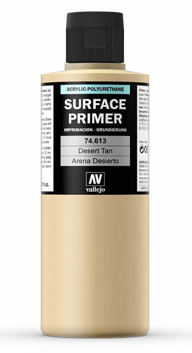 Vallejo 74.613 Desert Tan Waterbased Surface Primer 200ml Bottle