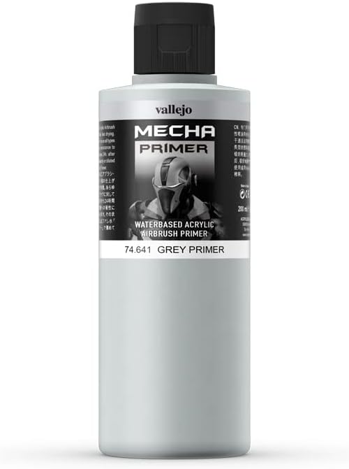 Vallejo 74.641 Mecha Color Grey Primer 200ml Bottle Waterbased Acrylic Paint