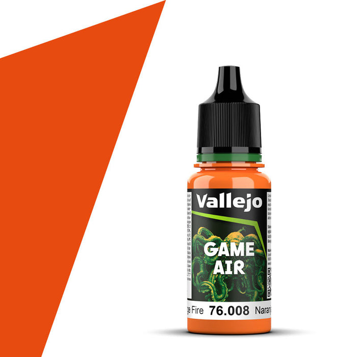 Vallejo 76.008 Game Air Orange Fire 18ml Acrylic Airbrush Paint