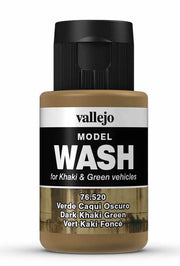 Vallejo 76.520 Dark Khaki Green Model Wash 35ml Bottle