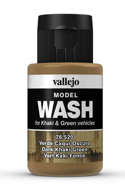 Vallejo 76.520 Dark Khaki Green Model Wash 35ml Bottle