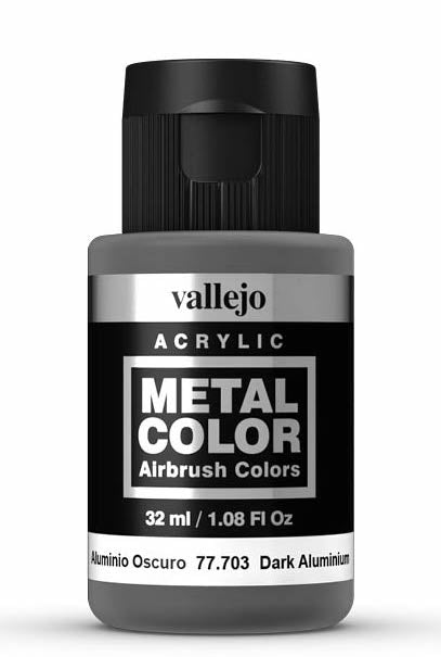 Vallejo 77.703 Dark Aluminum Metal Color 32ml Bottle