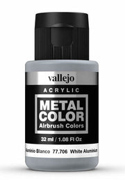 Vallejo 77.706 White Aluminum Metal Color 32ml Bottle