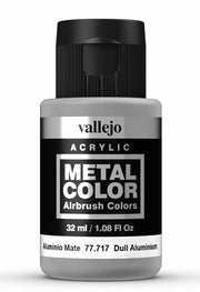 Vallejo 77.717 Dull Aluminum Metal Color 32ml Bottle