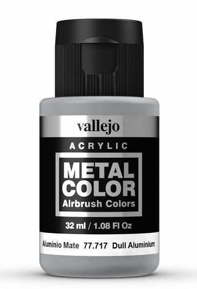 Vallejo 77.717 Dull Aluminum Metal Color 32ml Bottle