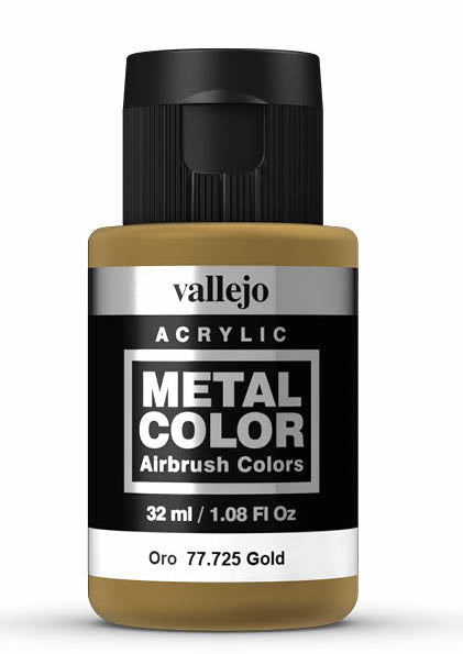 Vallejo 77.725 Gold Metal Color 32ml Bottle