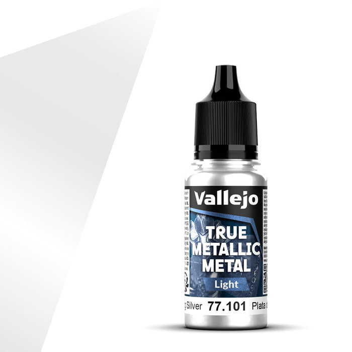 Vallejo 77.101 Sterling Silver (Light) True Metallic Metal 18ml Bottle