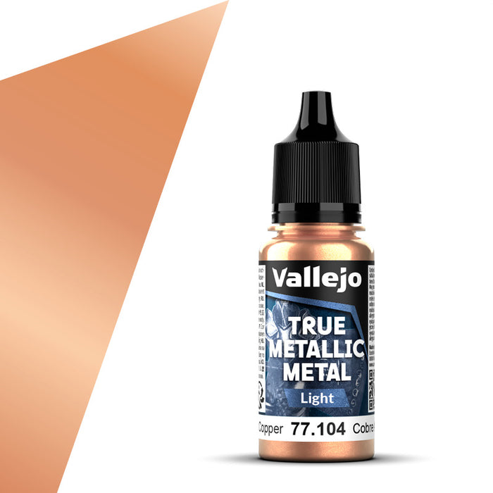 Vallejo 77.104 Ancient Copper (Light) True Metallic Metal 18ml Bottle