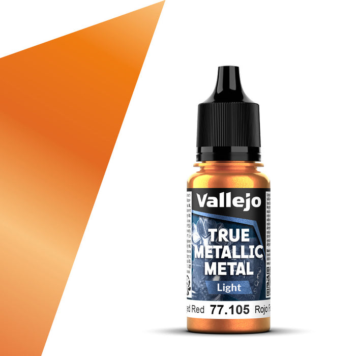 Vallejo 77.105 Forged Red (Light) True Metallic Metal 18ml Bottle