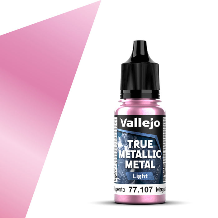 Vallejo 77.107 Crimson Magenta (Light) True Metallic Metal 18ml Bottle