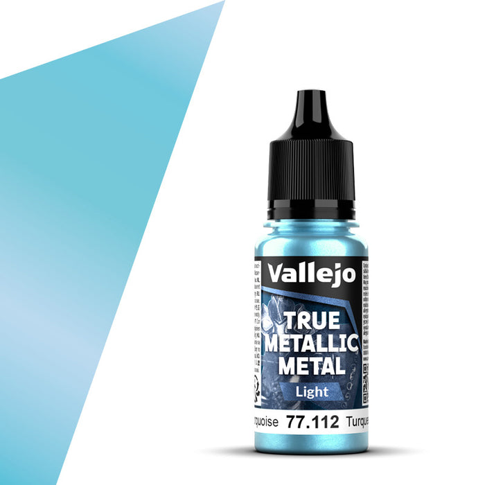 Vallejo 77.112 Hydra Turquoise (Light) True Metallic Metal 18ml Bottle