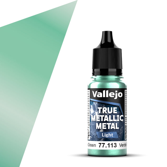 Vallejo 77.113 Beetle Green (Light) True Metallic Metal 18ml Bottle