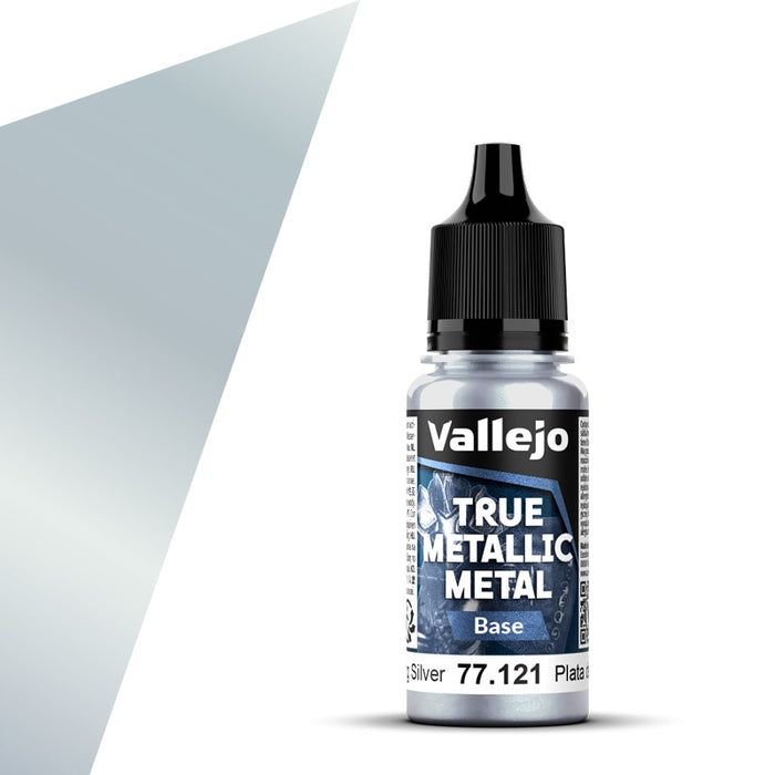Vallejo 77.121 Sterling Silver (Base) True Metallic Metal 18ml Bottle