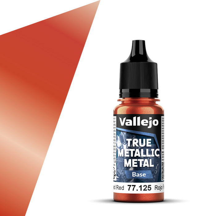 Vallejo 77.125 Forged Red (Base) True Metallic Metal 18ml Bottle