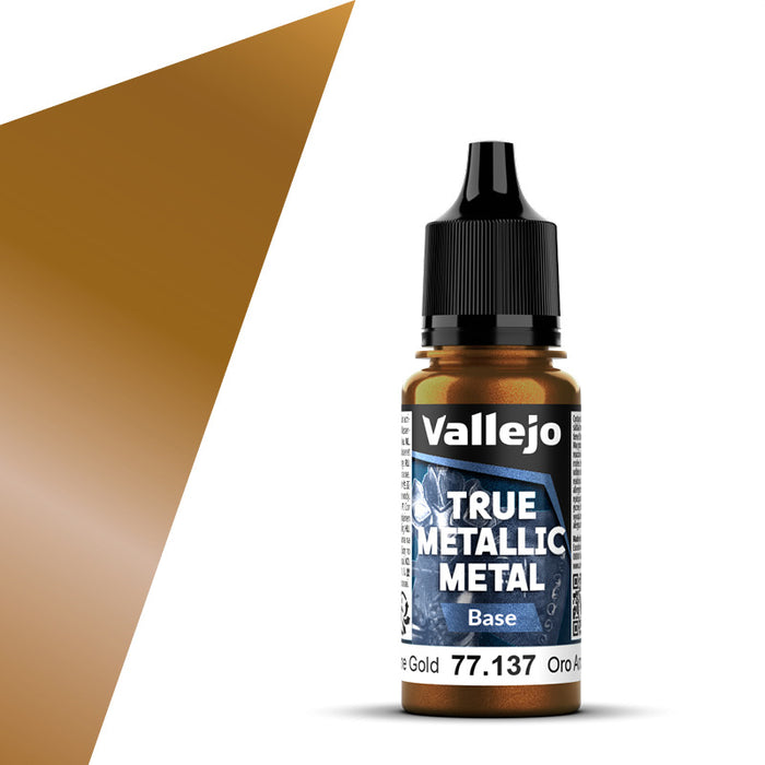 Vallejo 77.137 Arcane Gold (Base) True Metallic Metal 18ml Bottle