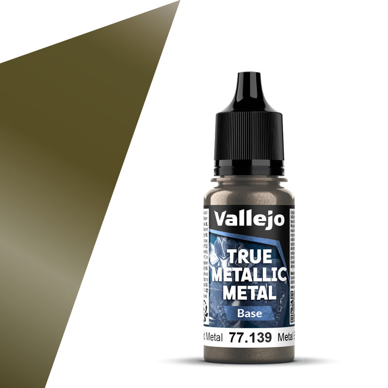 Vallejo 77.139 Aged Metal (Base) True Metallic Metal 18ml Bottle