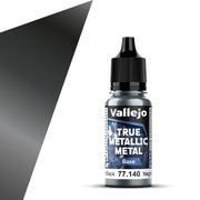 Vallejo 77.140 Obsidian Black (Base) True Metallic Metal 18ml Bottle