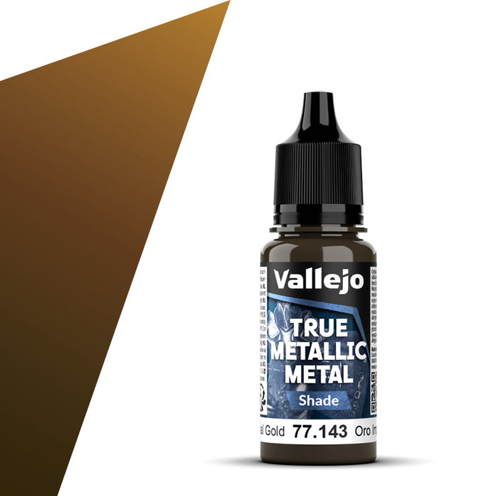 Vallejo 77.143 Imperial Gold (Shade) True Metallic Metal 18ml Bottle