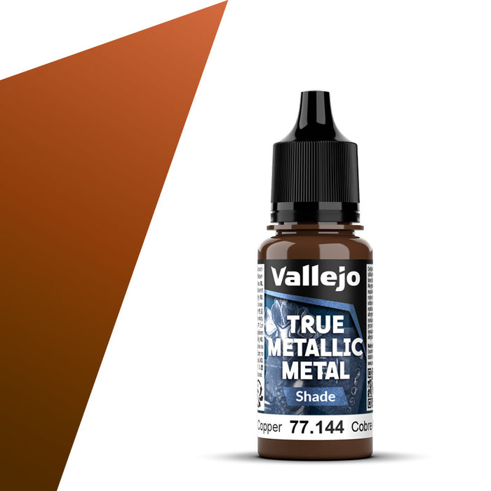 Vallejo 77.144 Ancient Copper (Shade) True Metallic Metal 18ml Bottle