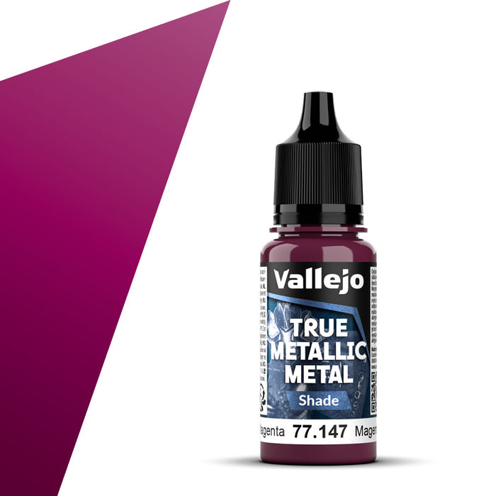 Vallejo 77.147 Crimson Magenta (Shade) True Metallic Metal 18ml Bottle