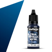 Vallejo 77.151 Sapphire Blue (Shade) True Metallic Metal 18ml Bottle