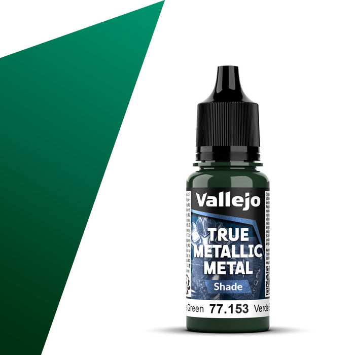 Vallejo 77.153 Beetle Green (Shade) True Metallic Metal 18ml Bottle