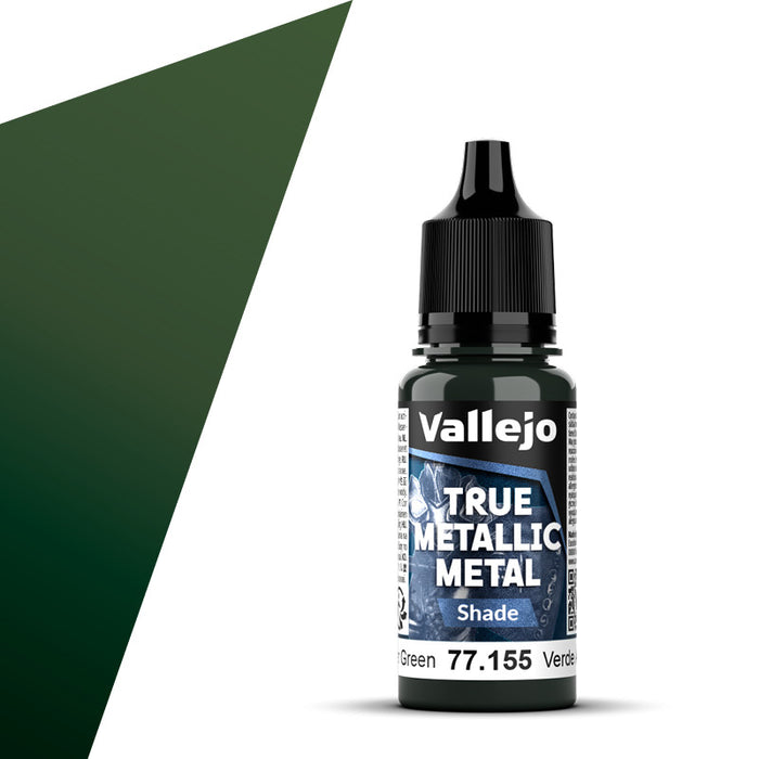 Vallejo 77.155 Amber Green (Shade) True Metallic Metal 18ml Bottle