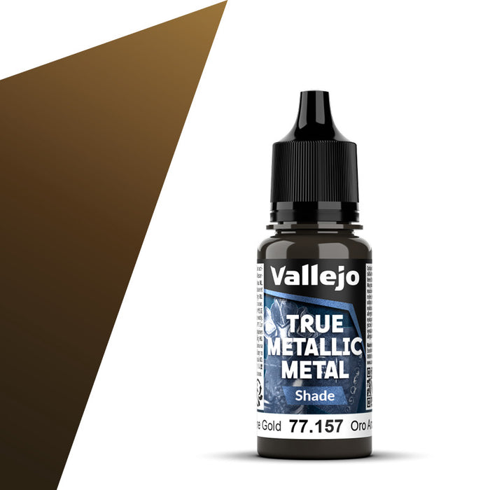 Vallejo 77.157 Arcane Gold (Shade) True Metallic Metal 18ml Bottle