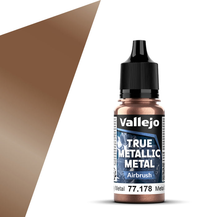 Vallejo 77.178 Rusty Metal (Airbrush) True Metallic Metal 18ml Bottle