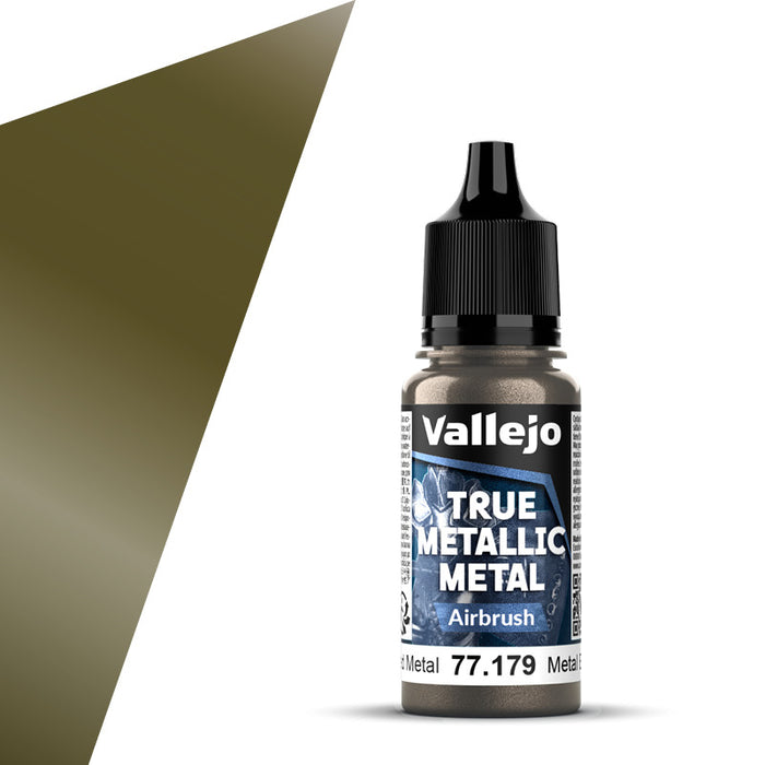 Vallejo 77.179 Aged Metal (Airbrush) True Metallic Metal 18ml Bottle