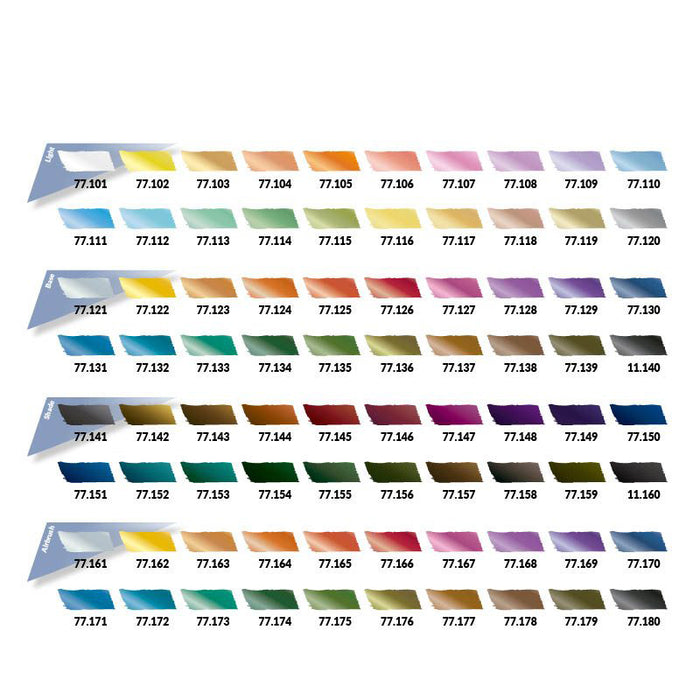 Vallejo 77.250 80 Color True Metallic Metal Paint Set in Storage Case
