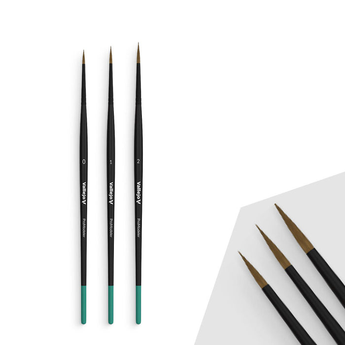 Vallejo B01991 ProModeler #0,1,2 Brush Set