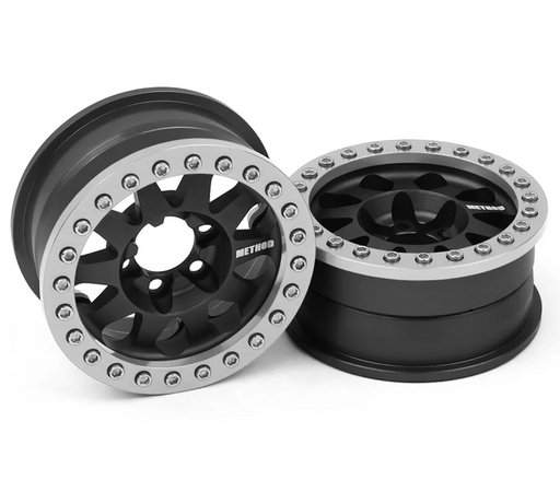 Vanquish Products VPS07756 Method 1.9 Beadlock Race Wheel 101 Black Anodized Aluminum V2 1 Pair