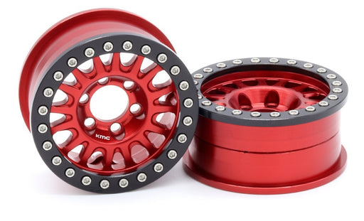 Vanquish Products VPS07804 KMC 1.9 KM445 Impact Beadlock Wheel Red Anodized 1 Pair