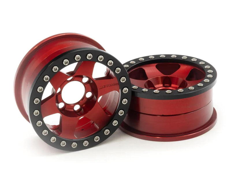 Vanquish Products VPS07883 Red Aluminum Method MR310 V2 1.9" Beadlock Wheels (1 Pair)