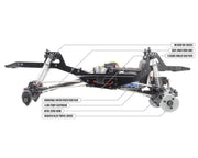 Vanquish VPS09009B VRD Stance RTR Portal Comp Rock Crawler - Silver