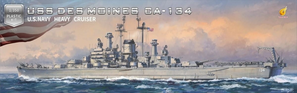 Very Fire 350918DX 1/350 USS Des Moines CA-134 (Deluxe Kit) Model Ship Kit