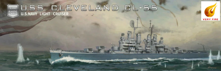 Very Fire 350920 1/350 USS Cleveland CL-55 Light Cruiser Model Ship Kit