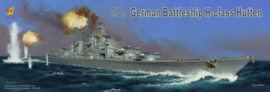 Very Fire 700906 1/700 German H-Class Battleship Hutten Model Ship Kit