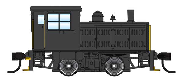 Walthers 910-10019 Plymouth ML-8 Switcher Black with Yellow Stripes - DC