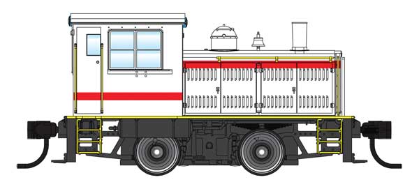 Walthers 910-10020 Plymouth ML-8 Switcher White - DC
