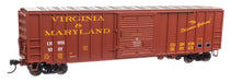 Walthers 910-1896 HO Scale 50' ACF Boxcar ex-Virginia & Maryland LRWN 1001