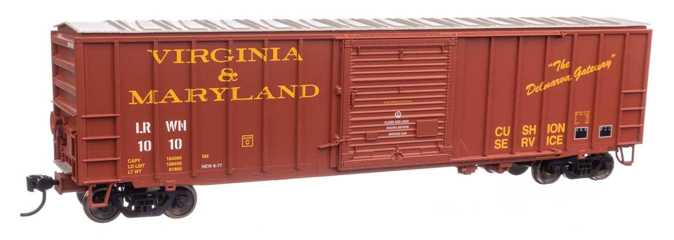 Walthers 910-1897 HO Scale 50' ACF Boxcar ex-Virginia & Maryland LRWN 1010