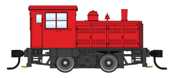 Walthers 910-20017 Plymouth ML-8 Switcher Red with Pilot Stripes with DCC