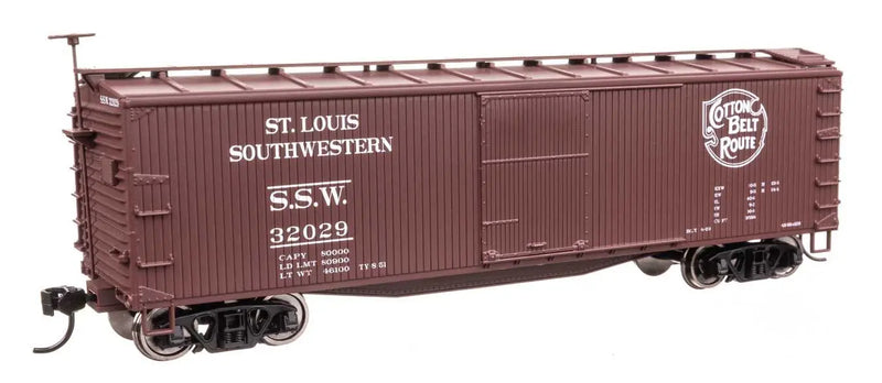 Walthers 910-40204 40' Double Sheathed Wood Boxcar Cotton Belt SSW 32029
