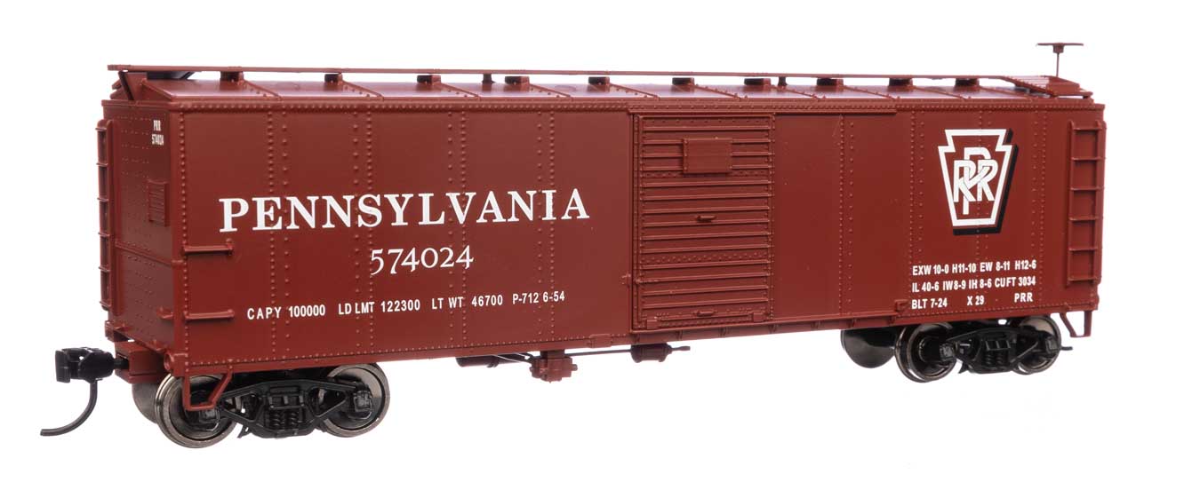 Walthers 910-40974 HO Scale 40' X29 Boxcar Pennsylvania "Shadow Keystone" PRR 574024