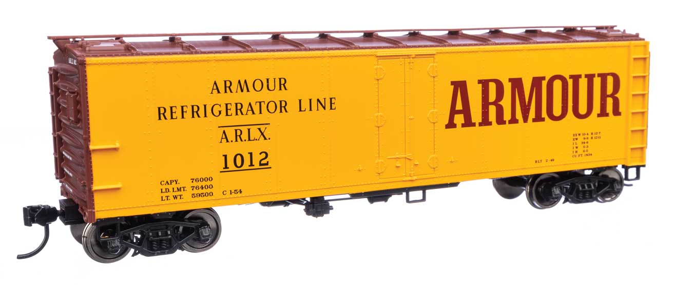 Walthers 910-41401 HO Scale 40' Steel Reefer Armour ARLX 1012