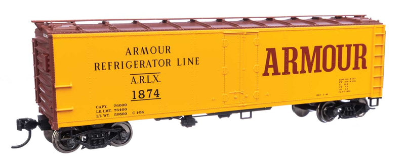 Walthers 910-41403 HO Scale 40' Steel Reefer Armour ARLX 1874
