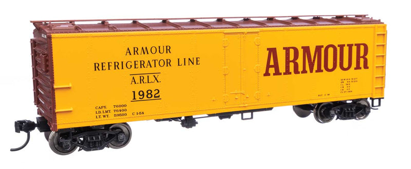 Walthers 910-41404 HO Scale 40' Steel Reefer Armour ARLX 1982