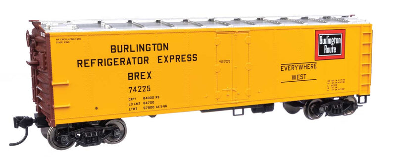 Walthers 910-41405 HO Scale 40' Steel Reefer Burlington Refrigerator Express BREX 74225
